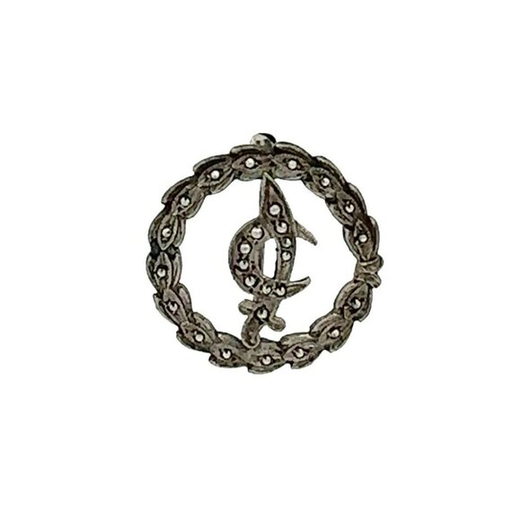 VTG Estate Shriner Sterling Silver & Marcasite Crescent & Sword Brooch Pin! 48 - Picture 1 of 7